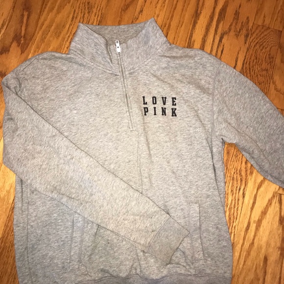 PINK Victoria's Secret Tops - PINK quarter zip sweatshirt
